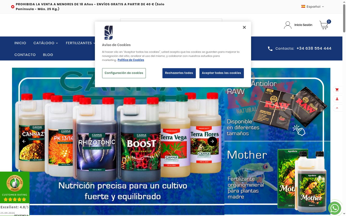 Zrzut ekranu banera zgody wyświetlanego przed jakąkolwiek interakcją