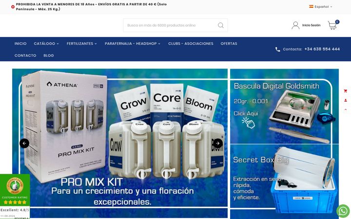 Screenshot of growshopweb.com