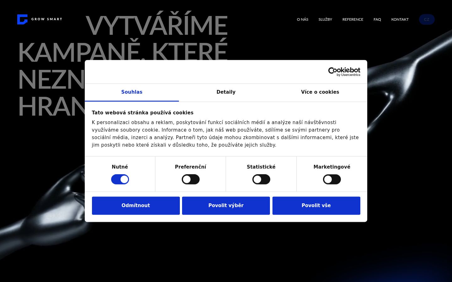 Skærmbillede af samtykkebanneret, som det blev vist før nogen interaktion