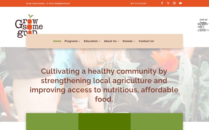 Screenshot of growsomegood.org