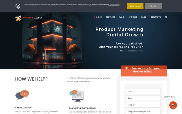 Screenshot of growspire.agency