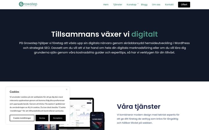 Screenshot of growstep.se