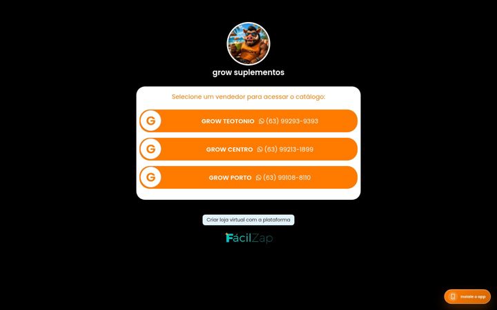 Screenshot of growsuplementoss.com.br