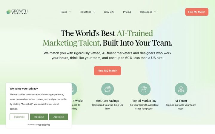 Screenshot of growthassistant.com