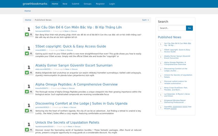 Screenshot of growthbookmarks.com