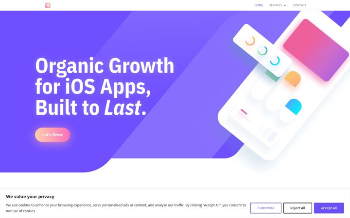 Screenshot of growthforapps.com