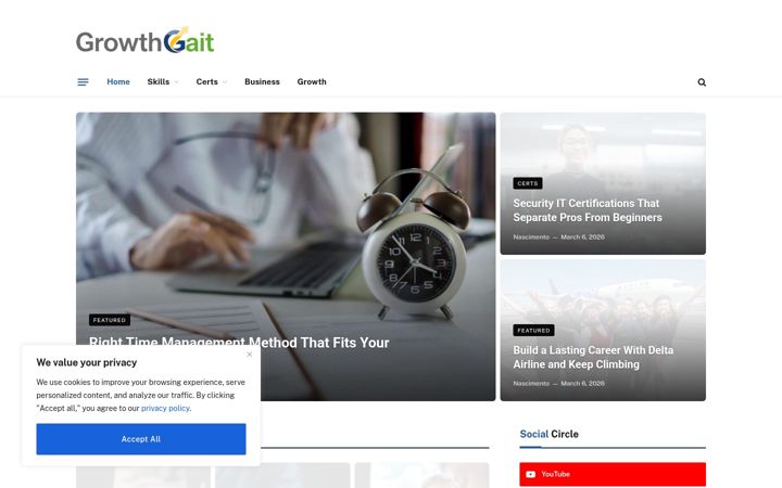 Screenshot of growthgait.com