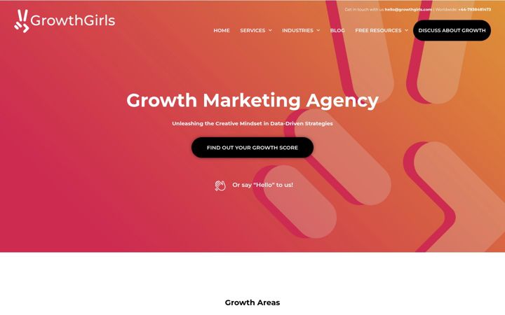 Screenshot of growthgirls.com