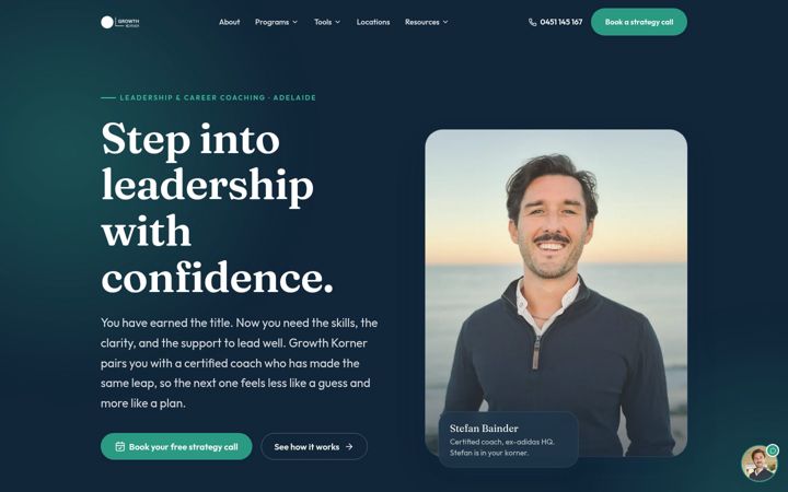 Screenshot of growthkorner.com.au