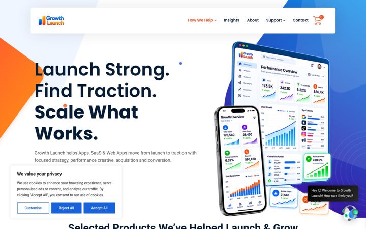 Screenshot of growthlaunch.net