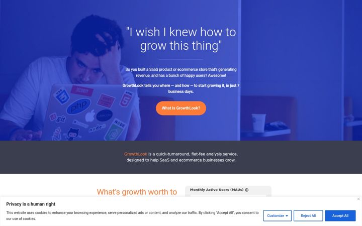 Screenshot of growthlook.com