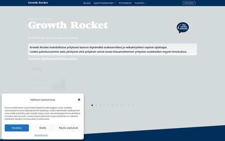 Screenshot of growthrocket.fi