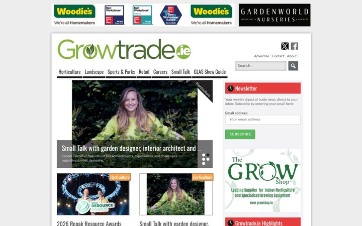 Screenshot of growtrade.ie