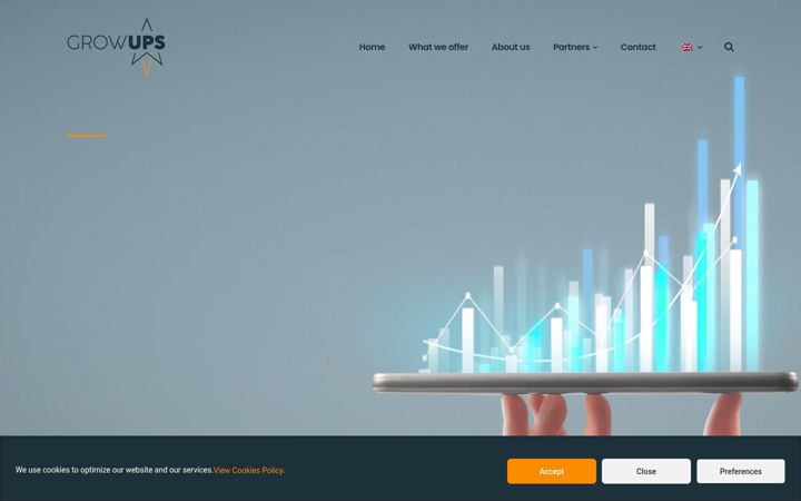 Screenshot of growups.cz