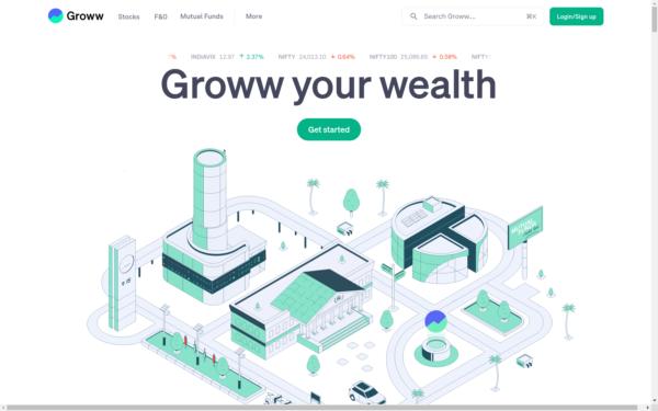 Screenshot of groww.in