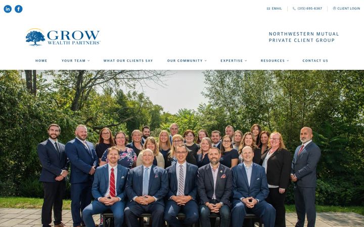 Screenshot of growwealthpartners.com