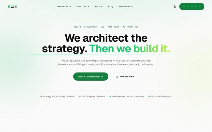 Screenshot of growwildagency.com
