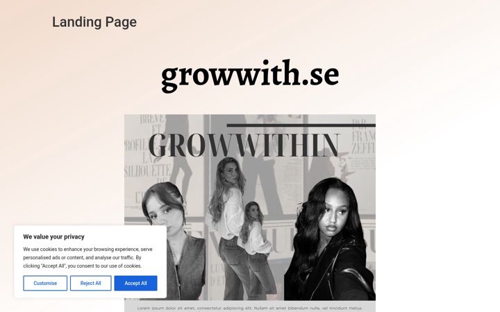 Screenshot of growwith.se