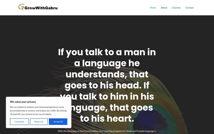Screenshot of growwithgabru.com