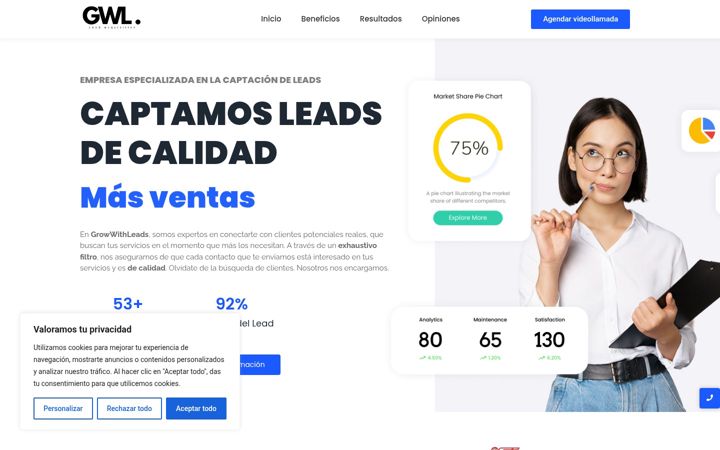 Screenshot of growwithleads.tech