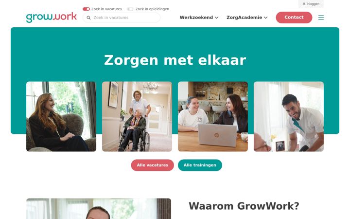 Screenshot ta' growwork.nl