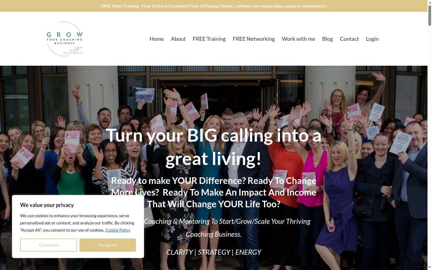 Screenshot of the consent banner shown before any interaction