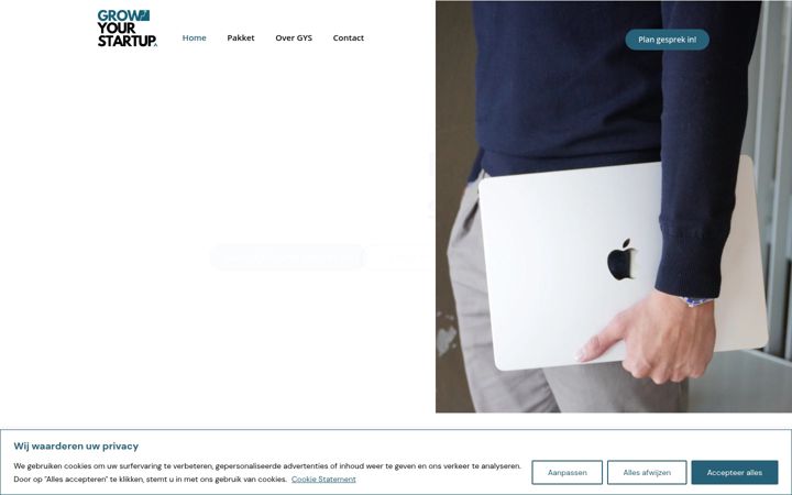 Screenshot of growyourstartup.nl