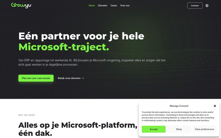 Screenshot of growyu.nl