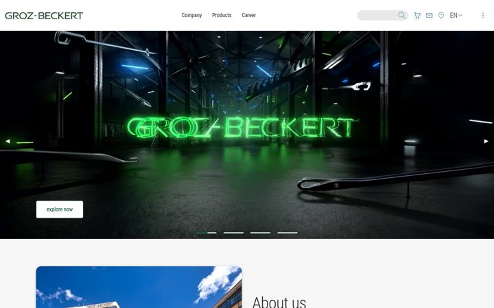Screenshot of groz-beckert.com