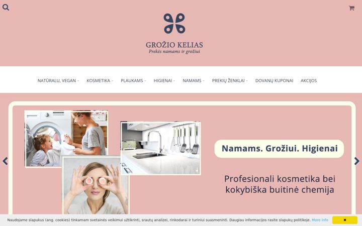 Screenshot di groziokelias.lt