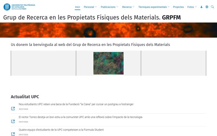 Screenshot of grpfm.upc.edu