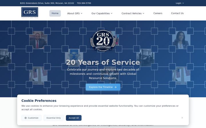 Screenshot of grsco.com