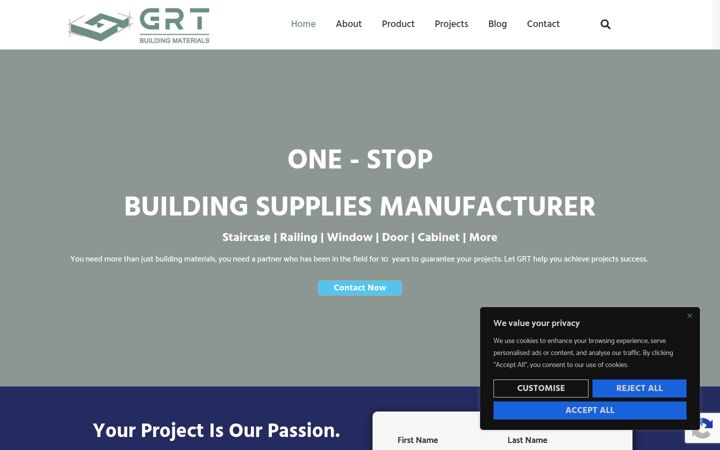 Screenshot of grtbuilding.com