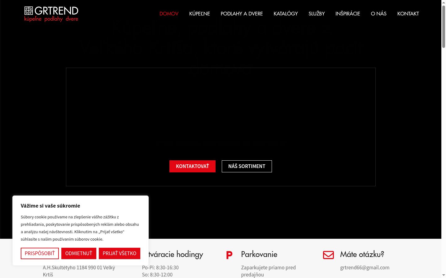 Skärmbild av samtyckesbannern som visades före någon interaktion