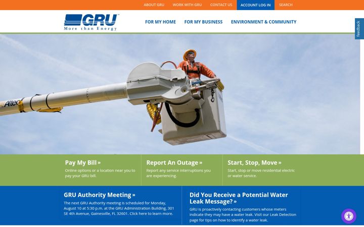 Screenshot of gru.com