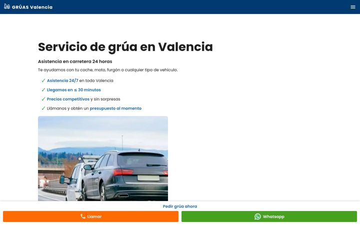Screenshot of gruas-valencia.com