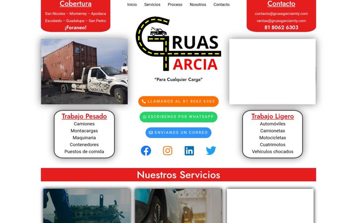 Screenshot of gruasgarciamty.com