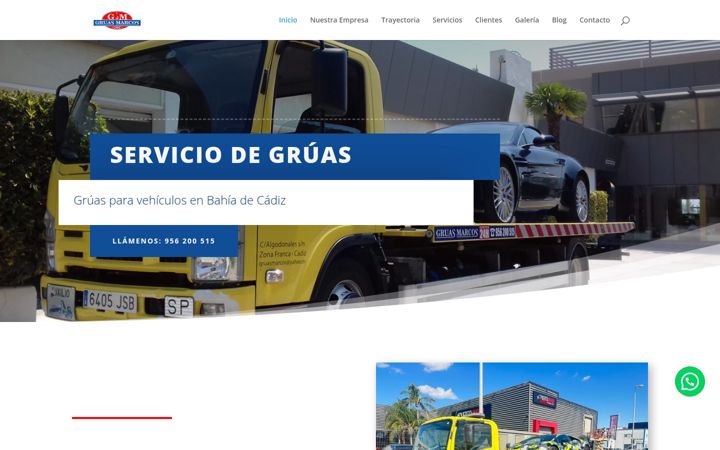 Screenshot of gruasmarcoscadiz.es