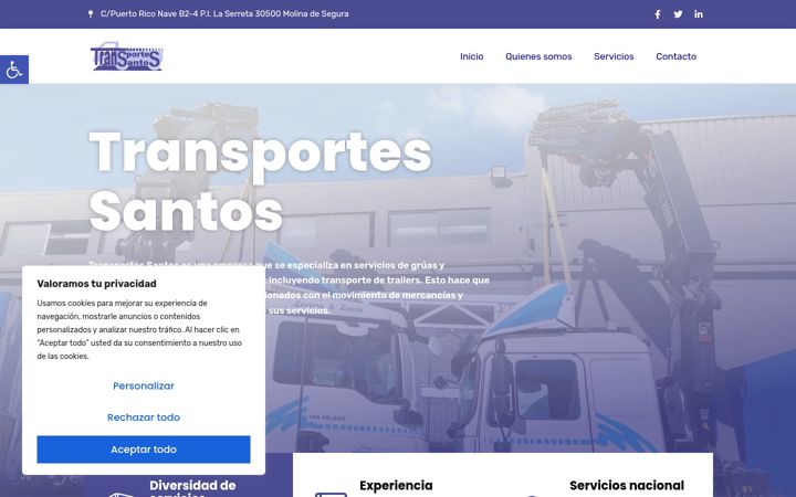 Screenshot of gruassantos.eu