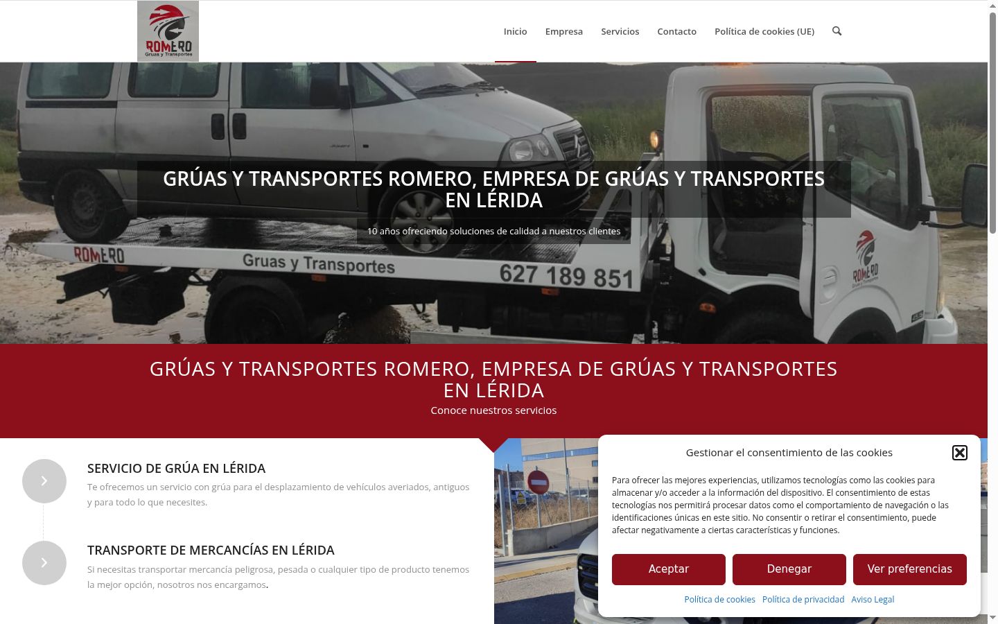 Screenshot del banner di consenso mostrato prima di qualsiasi interazione