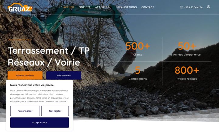 Screenshot of gruaztp.fr
