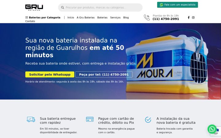 Screenshot of grubaterias.com.br