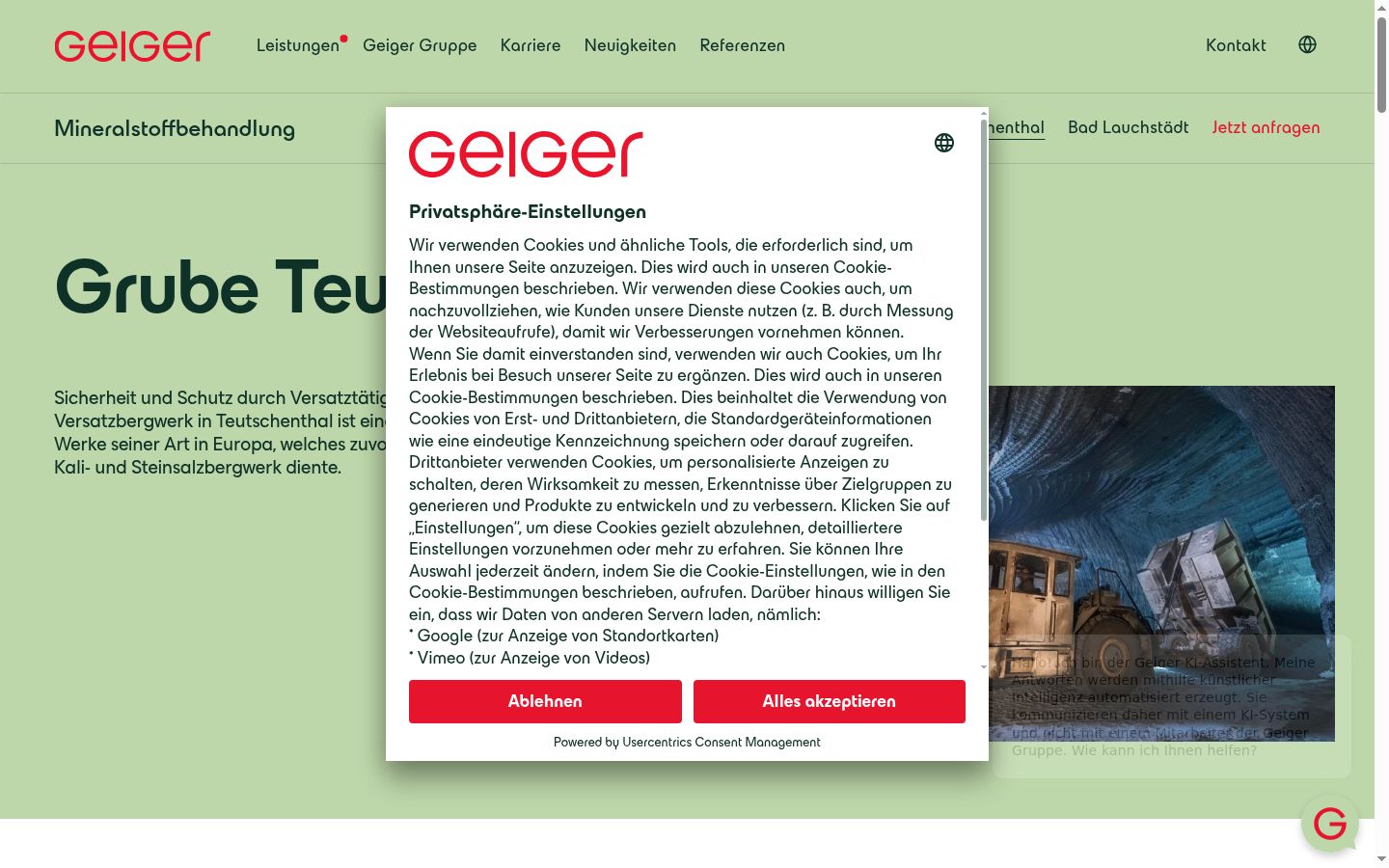 Screenshot tal-banner tal-kunsens muri qabel kwalunkwe interazzjoni