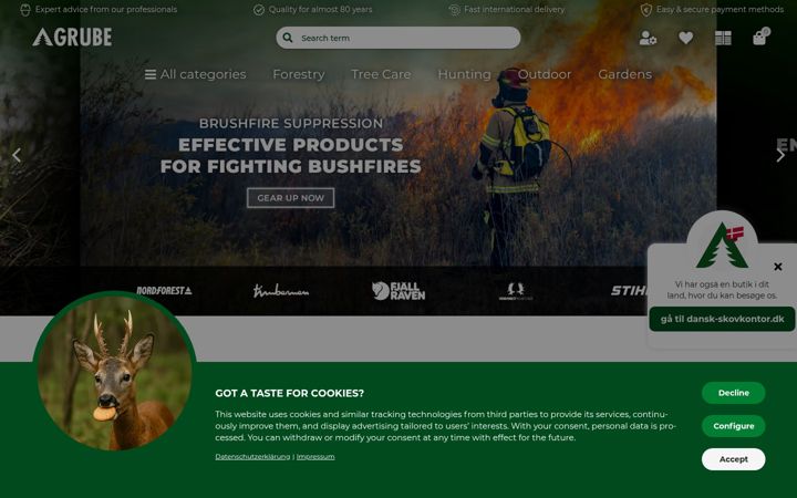 Screenshot of grube.eu