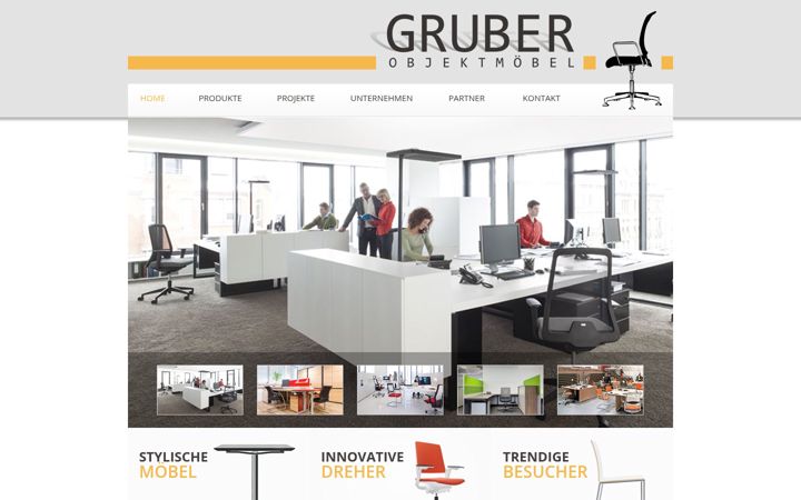 Screenshot of gruber-objektmoebel.at