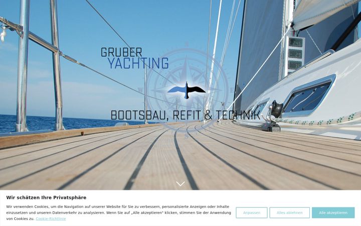Screenshot of gruber-yachting.at