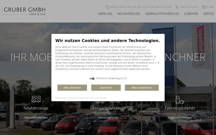 Screenshot of grubergmbh.de