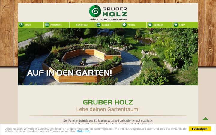 Screenshot of gruberholz.com
