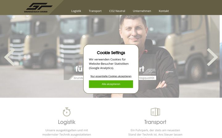 Screenshot of grubertransporte.at
