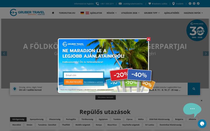 Screenshot of grubertravel.hu